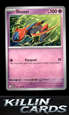 Deoxys - 034/086 034/086 Pokemon Uncommon ME04: Chaos Rising Card NM