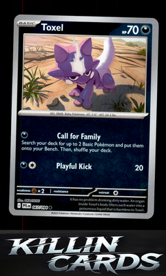 Reverse Holofoil Toxel 067/094 Pokemon Common ME02: Phantasmal Flames Card NM