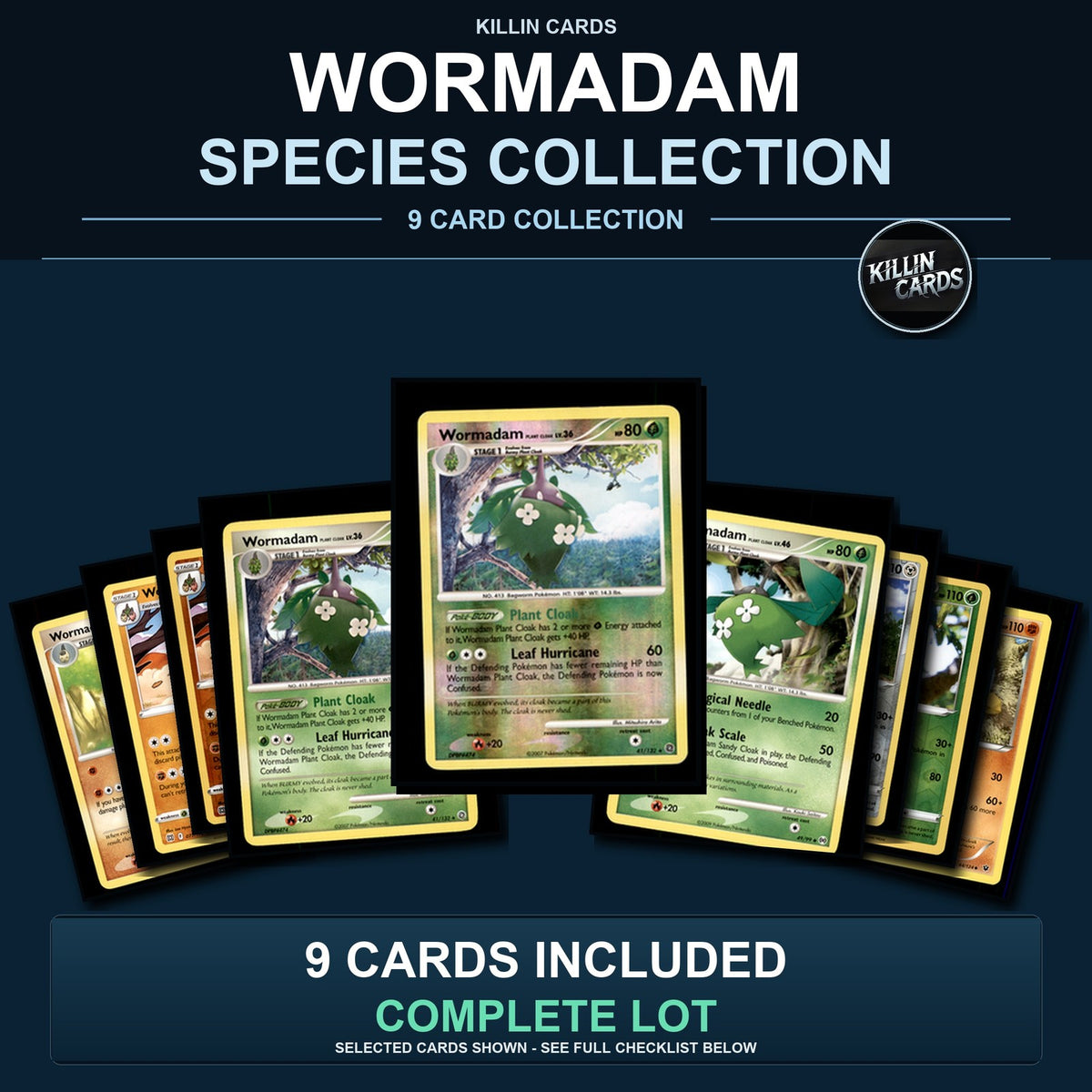 Pokemon TCG Wormadam Species Collection 9 Different Cards