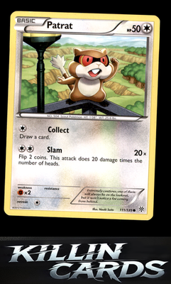 Patrat (111) 111/135 Pokemon Common Plasma Storm Card LP