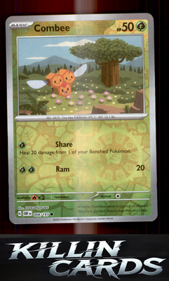 Reverse Holofoil Combee 008/197 Pokemon Common SV03: Obsidian Flames Card NM