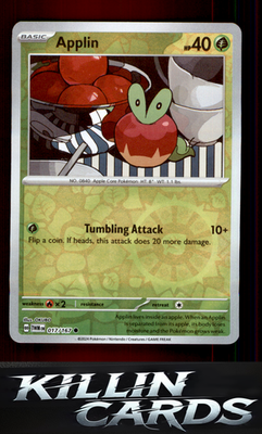 Reverse Holofoil Applin - 017/167 017/167 Pokemon Common SV06: Twilight Masquera