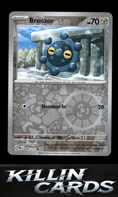 Reverse Holofoil Bronzor 066/131 Pokemon Common SV: Prismatic Evolutions Card NM