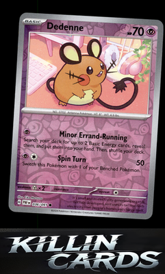 Reverse Holofoil Dedenne 036/091 Pokemon Common SV: Paldean Fates Card NM