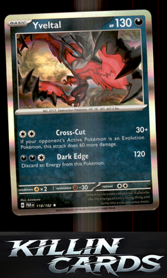 Yveltal - 118/182 118/182 Pokemon Rare SV04: Paradox Rift Card NM