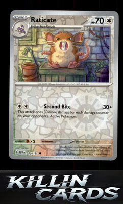 Reverse Holofoil Raticate 020/165 Pokemon Uncommon SV: Scarlet & Violet 151 Card