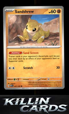 Sandshrew 027/165 Pokemon Common SV: Scarlet & Violet 151 Card NM