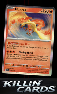 Moltres 146/165 Pokemon Rare SV: Scarlet & Violet 151 Card NM