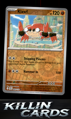 Reverse Holofoil Klawf 090/159 Pokemon Uncommon SV09: Journey Together Card NM