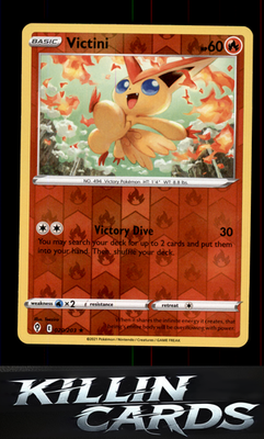 Reverse Holofoil Victini 020/203 Pokemon Holo Rare SWSH07: Evolving Skies Card N
