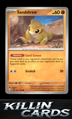 Sandshrew 027/165 Pokemon Common SV: Scarlet & Violet 151 Card NM