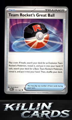 Team Rocket's Great Ball 175/182 Pokemon Uncommon SV10: Destined Rivals Card NM