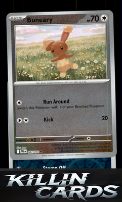 Reverse Holofoil Buneary 083/094 Pokemon Common ME02: Phantasmal Flames Card NM