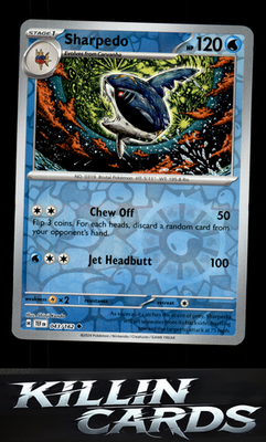 Reverse Holofoil Sharpedo 043/162 Pokemon Uncommon SV05: Temporal Forces Card NM