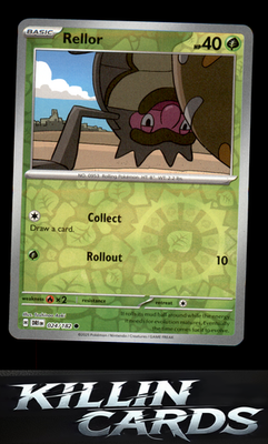 Reverse Holofoil Rellor 024/182 Pokemon Common SV10: Destined Rivals Card NM