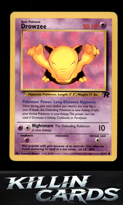 Drowzee 54/82 Pokemon Common Team Rocket Card LP