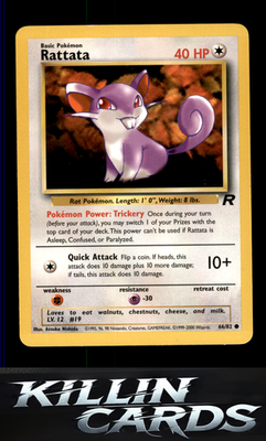 Rattata 66/82 Pokemon Common Team Rocket Card LP