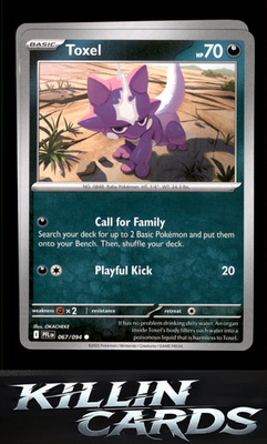 Toxel 067/094 Pokemon Common ME02: Phantasmal Flames Card NM