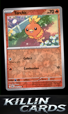 Reverse Holofoil Torchic 040/182 Pokemon Common SV10: Destined Rivals Card NM