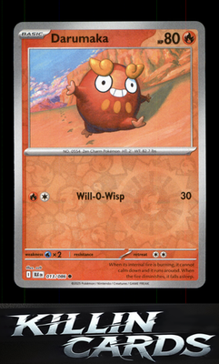 Reverse Holofoil Darumaka 013/086 Pokemon Common SV: Black Bolt Card NM