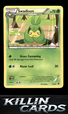 Swadloon (6) 6/98 Pokemon Uncommon Emerging Powers Card LP