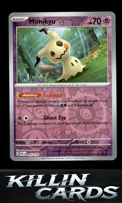 Reverse Holofoil Mimikyu 097/193 Pokemon Rare SV02: Paldea Evolved Card NM