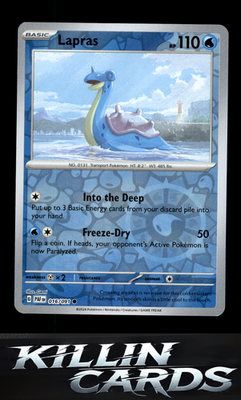 Reverse Holofoil Lapras 016/091 Pokemon Common SV: Paldean Fates Card NM