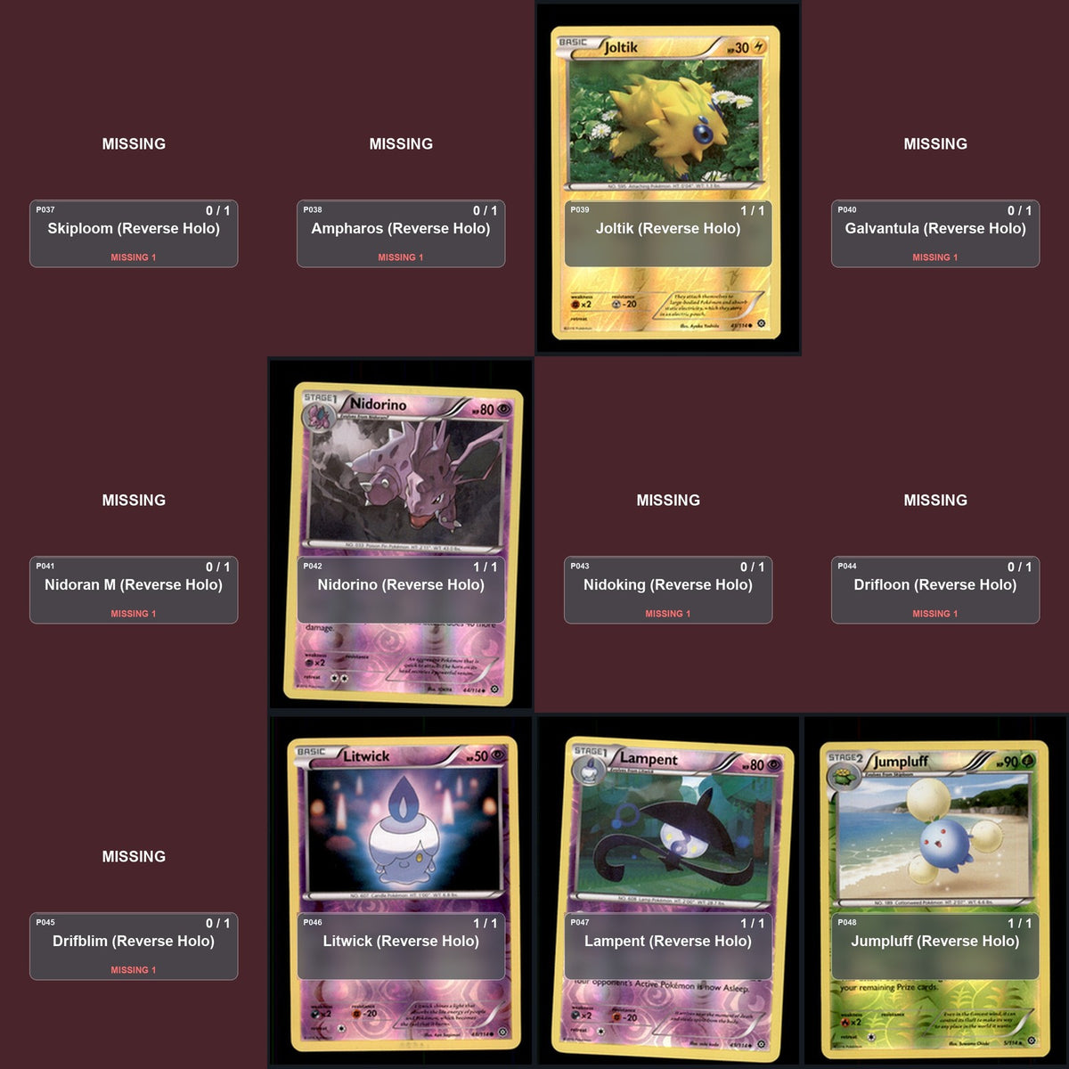 Pokemon TCG XY - Steam Siege Reverse Holo Master Set 33 Reverse Holo Card