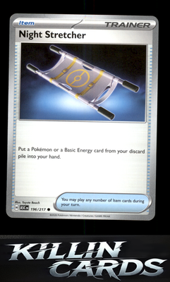 Night Stretcher 196/217 Pokemon Common ME: Ascended Heroes Card NM