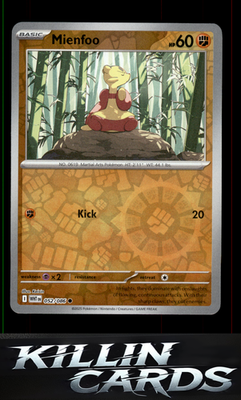 Reverse Holofoil Mienfoo 052/086 Pokemon Common SV: White Flare Card NM