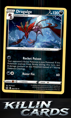 Dragalge 082/159 Pokemon Rare SWSH: Crown Zenith Card NM