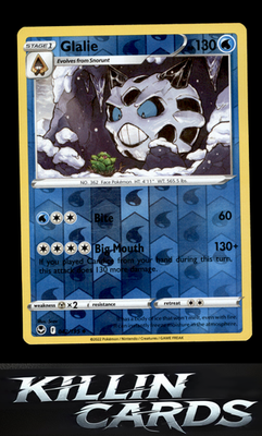 Reverse Holofoil Glalie 042/195 Pokemon Uncommon SWSH12: Silver Tempest Card NM