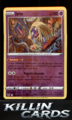 Reverse Holofoil Jynx 062/195 Pokemon Uncommon SWSH12: Silver Tempest Card NM