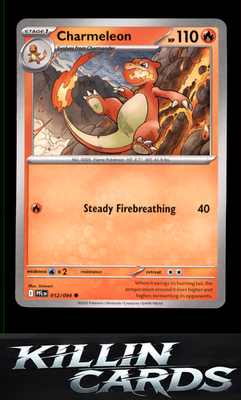 Charmeleon 012/094 Pokemon Common ME02: Phantasmal Flames Card NM