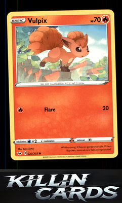 Vulpix 022/202 Pokemon Common SWSH01: Sword & Shield Base Set Card NM