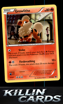 Growlithe (10) 10/99 Pokemon Common Next Destinies Card NM