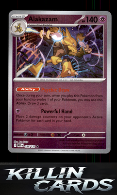 Reverse Holofoil Alakazam 056/132 Pokemon Rare ME01: Mega Evolution Card NM