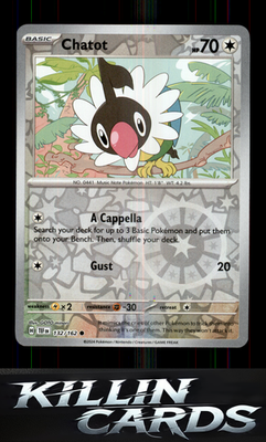 Reverse Holofoil Chatot - 132/162 132/162 Pokemon Common SV05: Temporal Forces C