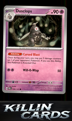 Dusclops 036/131 Pokemon Common SV: Prismatic Evolutions Card NM