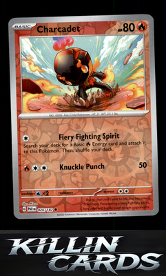 Reverse Holofoil Charcadet - 026/182 026/182 Pokemon Common SV04: Paradox Rift C
