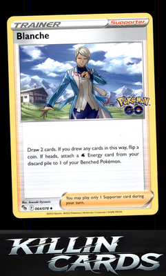 Blanche 064/078 Pokemon Uncommon Pokemon GO Card NM