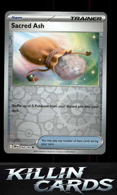 Reverse Holofoil Sacred Ash 168/182 Pokemon Uncommon SV10: Destined Rivals Card