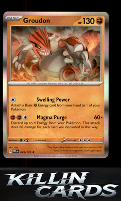 Groudon 049/131 Pokemon Rare SV: Prismatic Evolutions Card NM