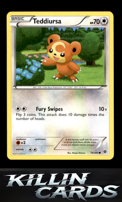 Teddiursa 75/101 Pokemon Common Plasma Blast Card NM
