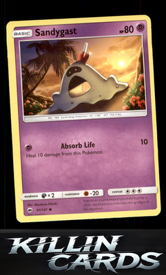 Sandygast 61/147 Pokemon Common SM - Burning Shadows Card NM