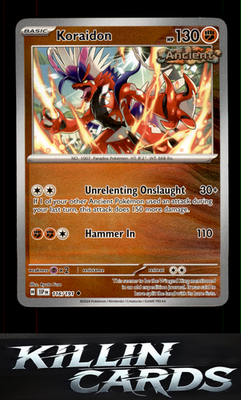 Reverse Holofoil Koraidon 116/191 Pokemon Uncommon SV08: Surging Sparks Card NM