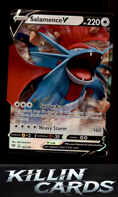 Salamence V 143/189 Pokemon Ultra Rare SWSH03: Darkness Ablaze Card NM