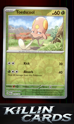 Reverse Holofoil Toedscool - 016/182 016/182 Pokemon Common SV04: Paradox Rift C