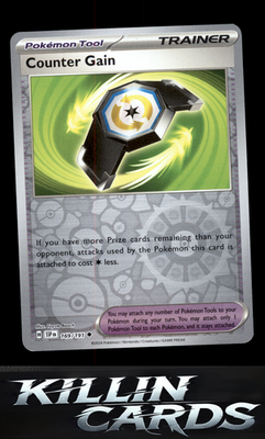 Reverse Holofoil Counter Gain 169/191 Pokemon Uncommon SV08: Surging Sparks Card