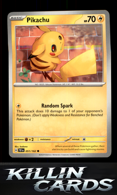 Pikachu 051/162 Pokemon Common SV05: Temporal Forces Card NM